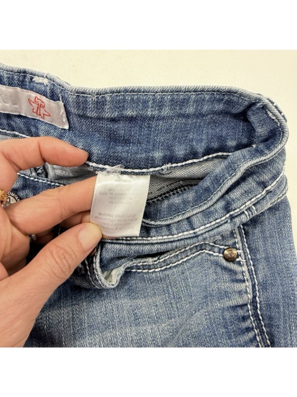 Tin Haul Jeans Bootcut Straight Women Size 29L Cowboy Cowgirl Embroidered Logo - Picture 8 of 12